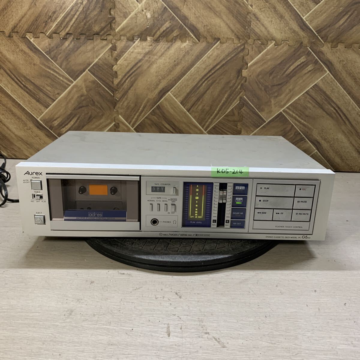 KD5-214 激安 TOSHIBA Aurex PC-G5AD カセットデッキ STEREO CASSETTE TAPE DECK 簡易的動作確認済み　中古現状品