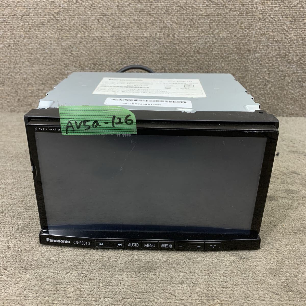 AV5a-126 激安 カーナビ Panasonic Strada CN-RS01D 601881E09 メモリーナビ CD DVD Bluetooth HDMI 通電未確認 液晶割れ ジャンク
