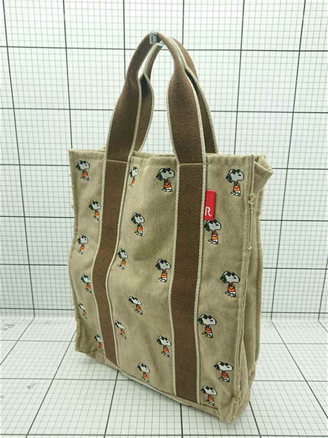 ◇ Θ ルートート ROOTOTE スヌーピー トートバッグ ベージュ系 レディース E