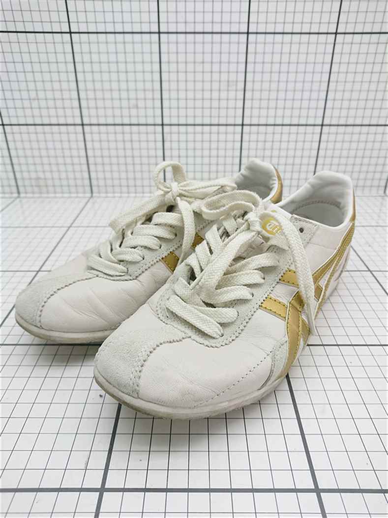 ◇ Θ オニツカタイガー Onitsuka Tiger メキシコ66 ホワイト系×ゴールド系 23.0cm レディース E