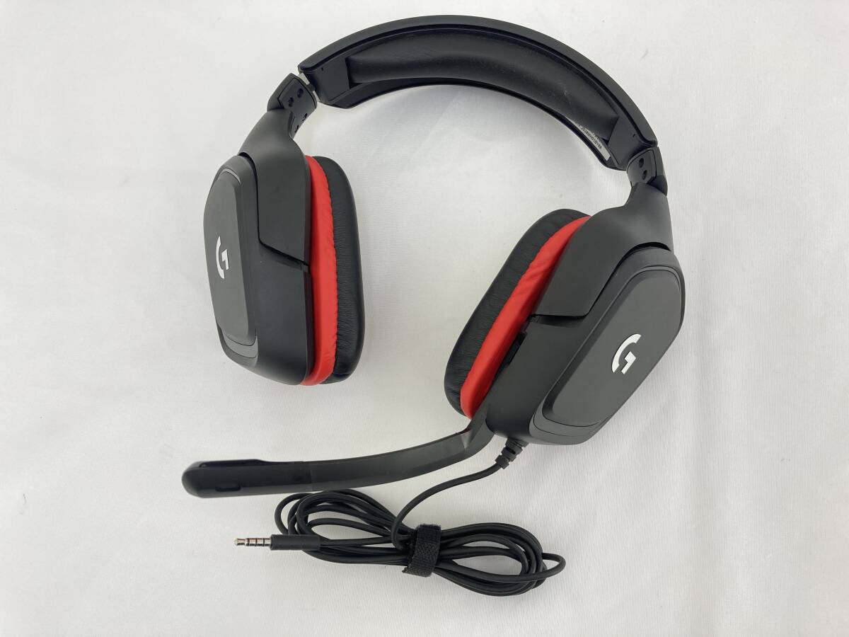 logicool ロジクール ステレオ ゲーミングヘッドセット G331 レッド＆ブラック ヘッドホン ヘッドフォン 動作確認済み 中古現状品【IE10】i