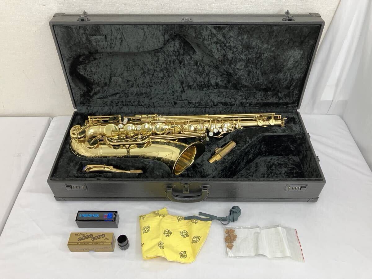 (小凹み2箇所/現状品)H.SELMER セルマー テナーサックス Super Action 80 SERIEⅡ No.555480 刻印あり ハードケース 動作確認済 中古【IE4i