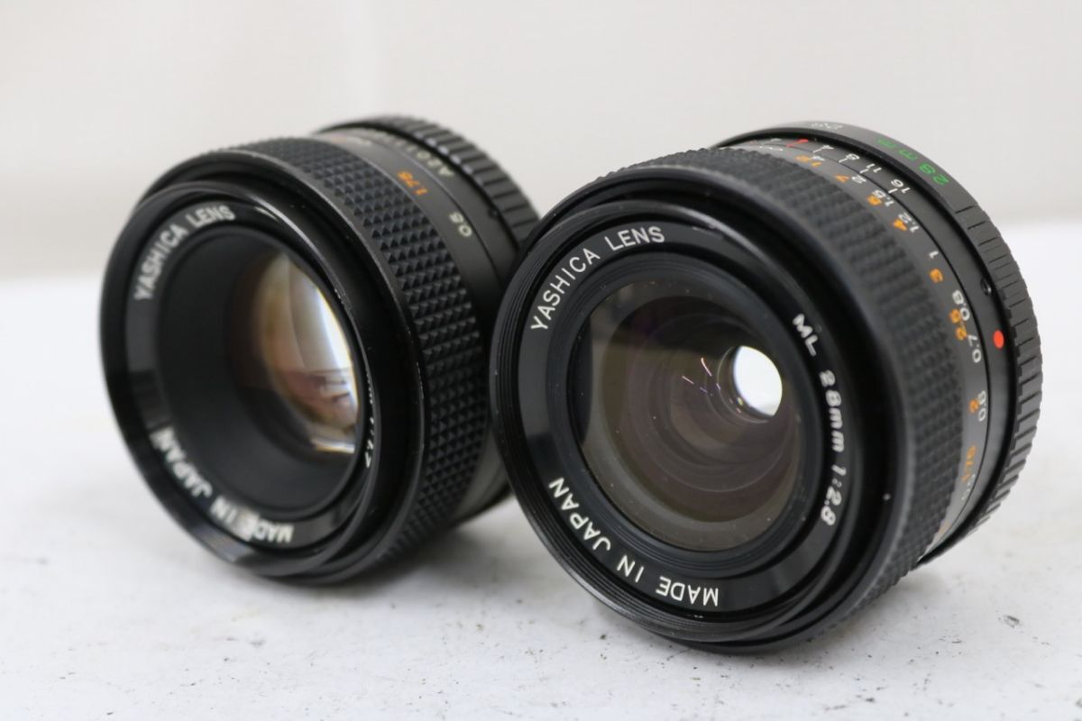 【返品保証】 【2点まとめ売り】ヤシカ Yashica ML 50mm F1.7 ML 28mm F2.8 レンズ e13112