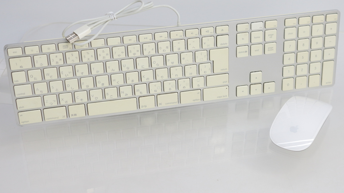 【純正】Apple Keyboard A1243 JIS配列 テンキー付有線キーボード/Magic Mouse Wireless A1296/macOS Catalina 10.15.7 にて動作確認済