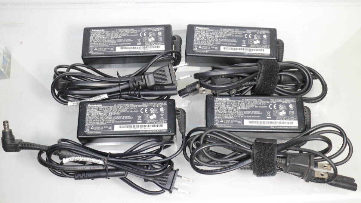 Panasonic 純正ACアダプタ CF-AA6402A M1 4個セット/Let’s note CF-B10E・B10C・B10A・S10・N10・J10用/16V 4.06A/電源コード付