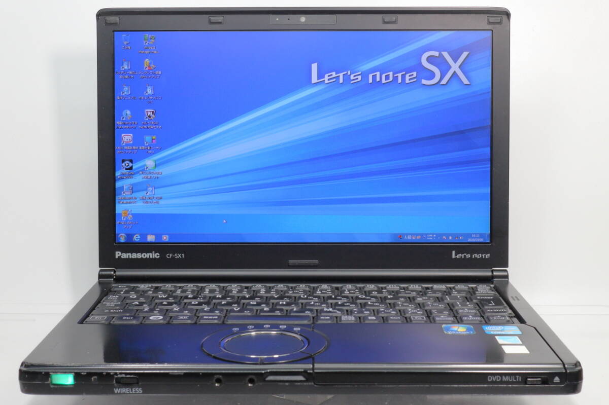 Panasonic Let’s note SX1(ブラック)CF-SX1WEXHR/Core i5-2450M vPro/8GBメモリ/HDD250GB/DVD不調/12.1TFT/Windows7 リカバリ領域有 #0505