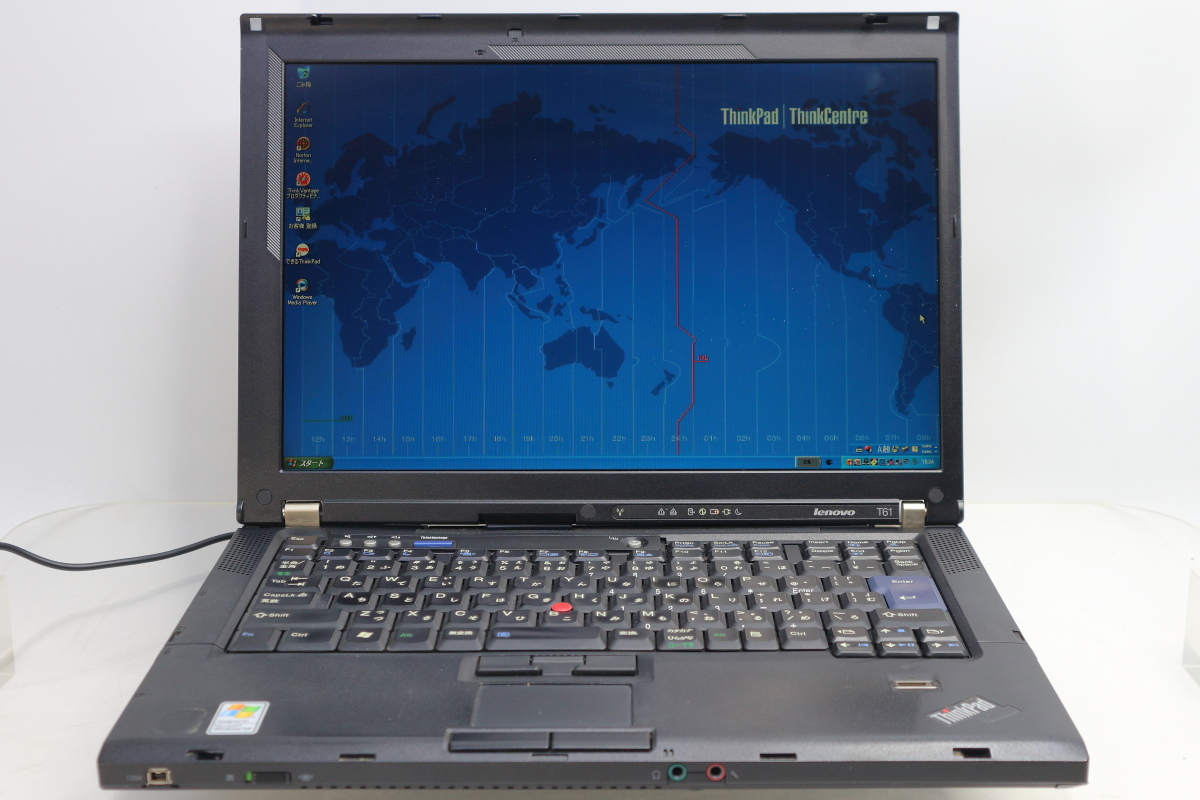 Lenovo ThinkPad T61 7659-A51/WXGA++14.1インチTFT/Core2 Duo T7300 (2.0GHz)/2GBメモリ/HDD640GB/無線LAN/WindowsXP Professional #0504