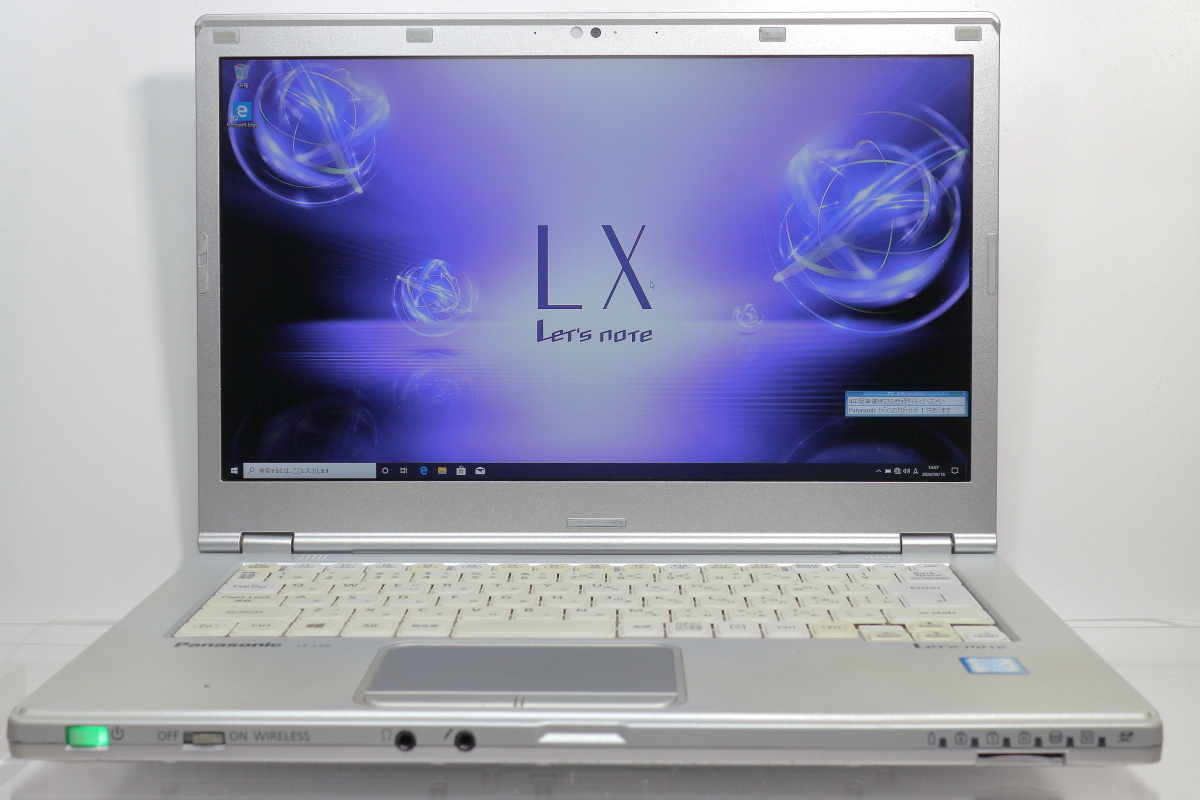 Panasonic Let's note LX6 CF-LX6RDPVS/Core i5-7300U/8GBメモリ/M.2 SSD 128GB/Full HD 14.0TFT/無線LAN/Windows10 Pro 64bit #0515