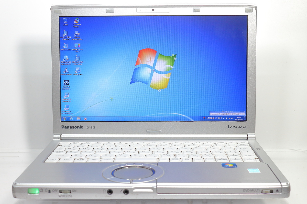 Panasonic Let’s note SX3 CF-SX3TD7TC/Core i7-4500U vPro/8GBメモリ/HDD320GB/DVD/12.1TFT HD+/Windows7 Pro リカバリ領域有 #0521