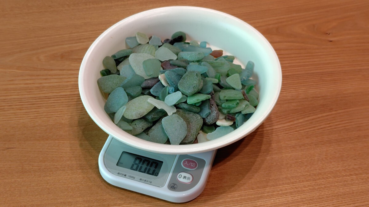 ビーチグラス シーグラス レアカラー入り 大容量 ミックスカラー セット　800g 工作やDIYに