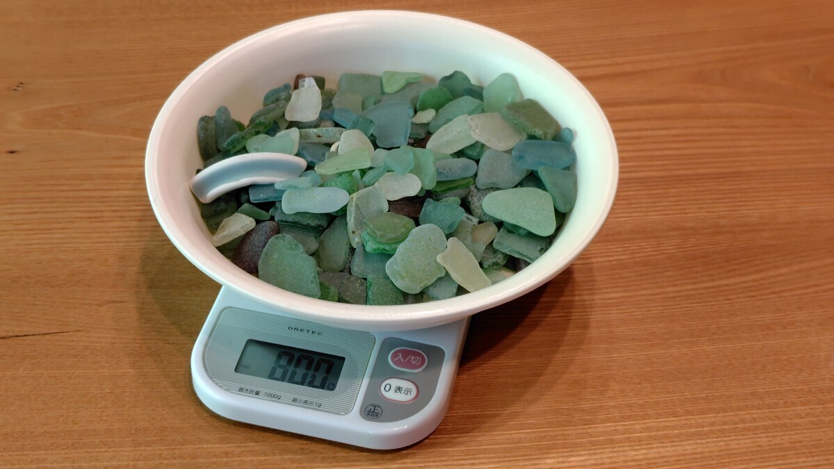 シーグラス ビーチグラス レアカラー入り 大容量 ミックスカラー セット　800g 工作やDIYに