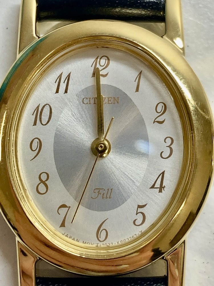 ●シチズン CITIZEN 時計 腕時計 不動品 箱付き レディース ファッション 中古 ゴールド系 2針 ブランド FILL T-1032-KOO3267-Y