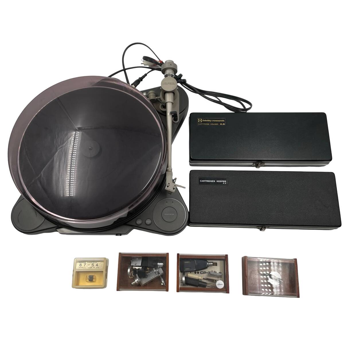 【現状品】KENWOOD ケンウッド KP-07 レコードプレーヤー ターンテーブル / Stax カートリッジ 他 周辺機器 まとめ セット 【NK052505】