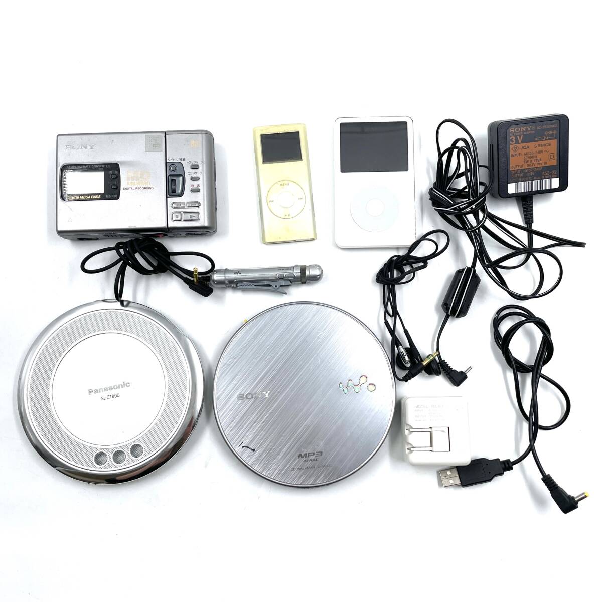 【1円〜】SONY / Panasonic / Apple ポータブルプレーヤー まとめセット iPod Classic 30GB / nano 4GB / Walkman 等 動作未確認 ジャンク