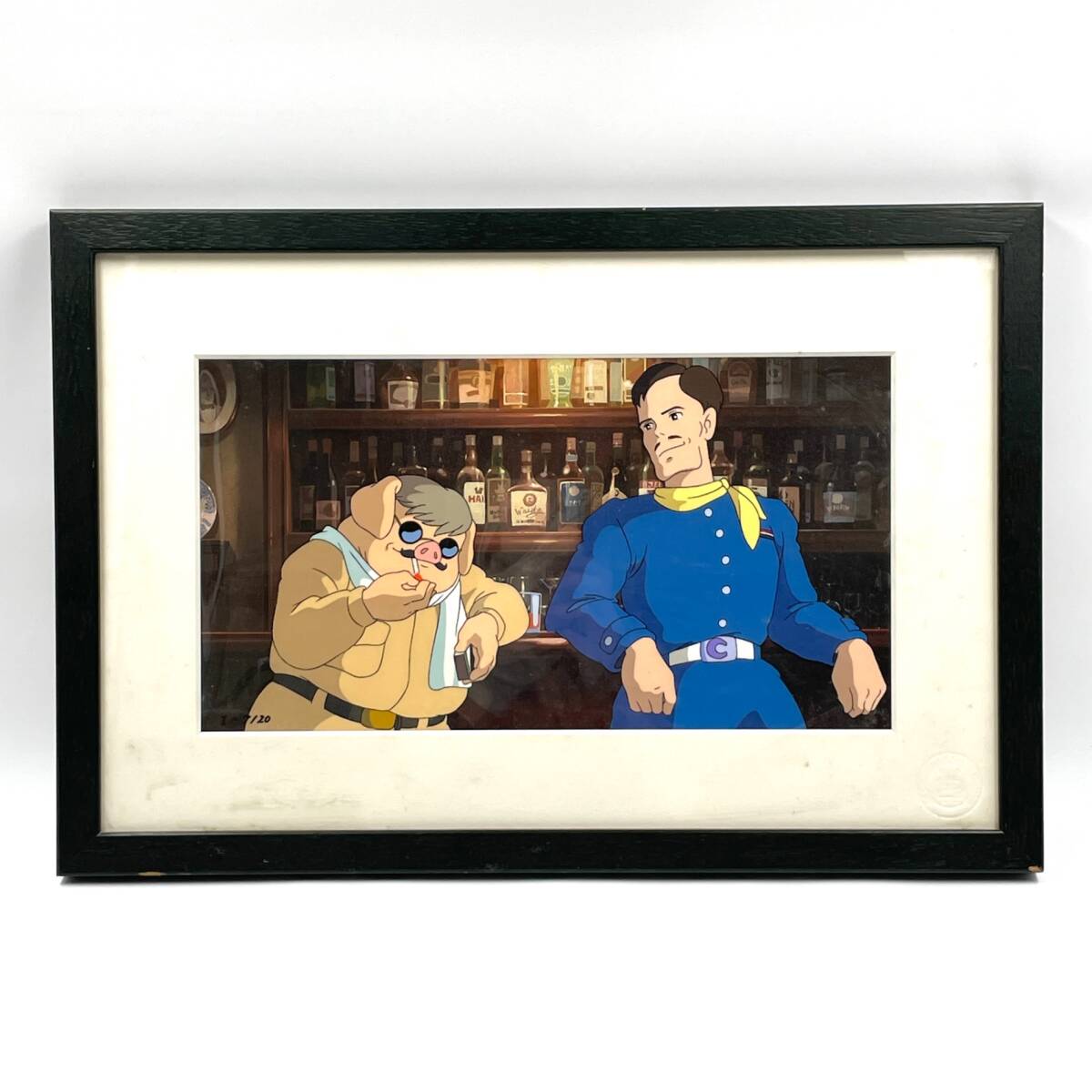 【1円〜】紅の豚 ジブリ美術館 限定セル画 ポルコ・ロッソ スタジオジブリ アート フレーム付 ※傷・汚れあり