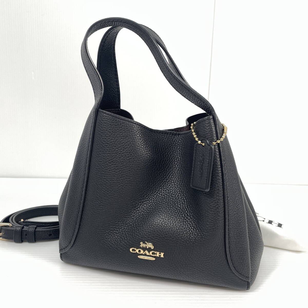 2604B0918 美品 COACH コーチ 78800 ハドリーホーボー 2WAY 黒 ブラック レザー ショルダーバッグ ハンドバッグ
