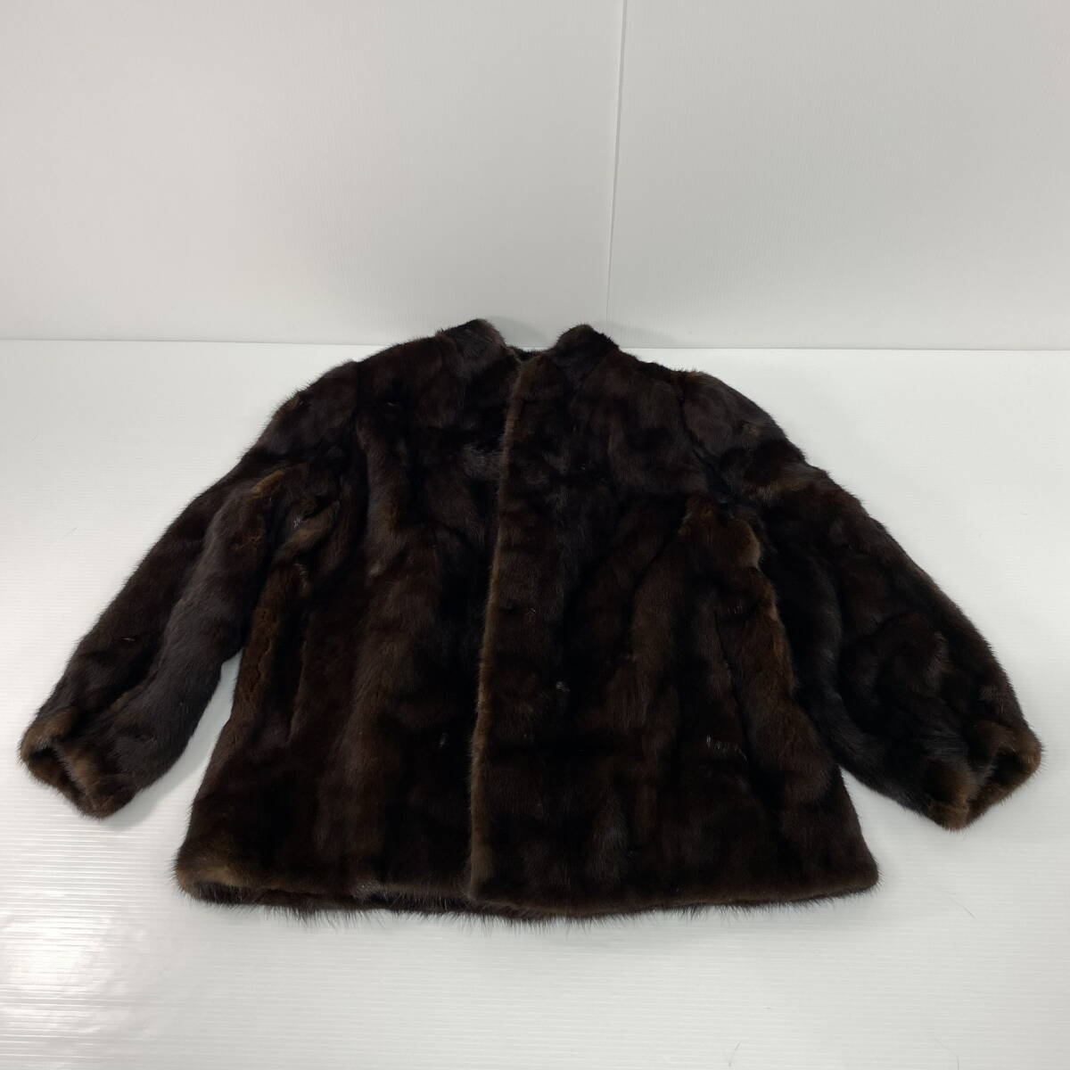 2604B1119 メーカー不明 毛皮コート ダークブラウン サイズ15
