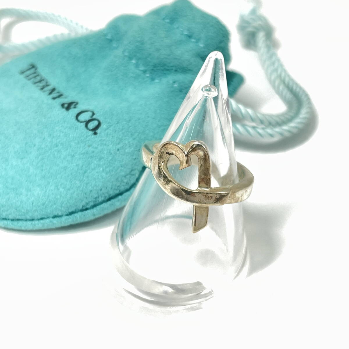 2604B0814 TIFFANY&Co. ティファニー ラビングハート リング 重量約3.7g 925刻印有