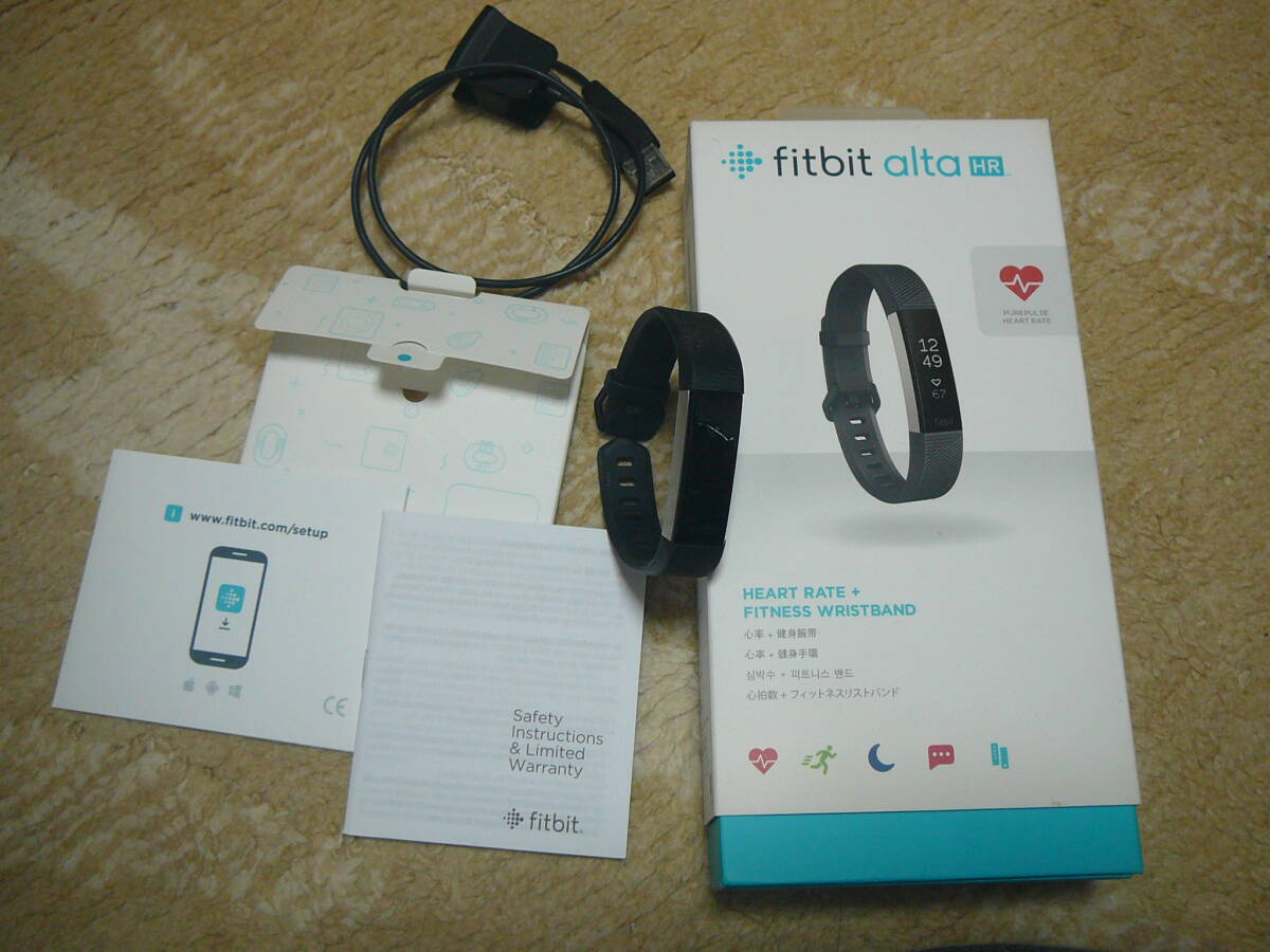 ★☆fitbit FB408SBKL-CJK Alta HR [心拍計+フィットネス Black Lサイズ] 活動量計 動作確認済み☆★