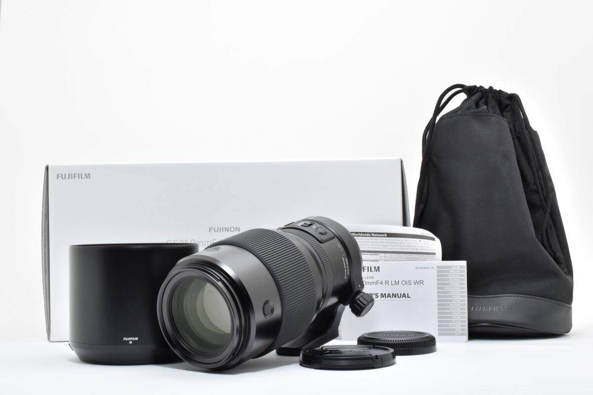 元箱 ポーチ付 ★ほぼ新品★FUJIFILM フジフイルム FUJINON GF 250mm F4 R LM OIS WR 富士フイルム 望遠レンズ 単焦点レンズ (5520)