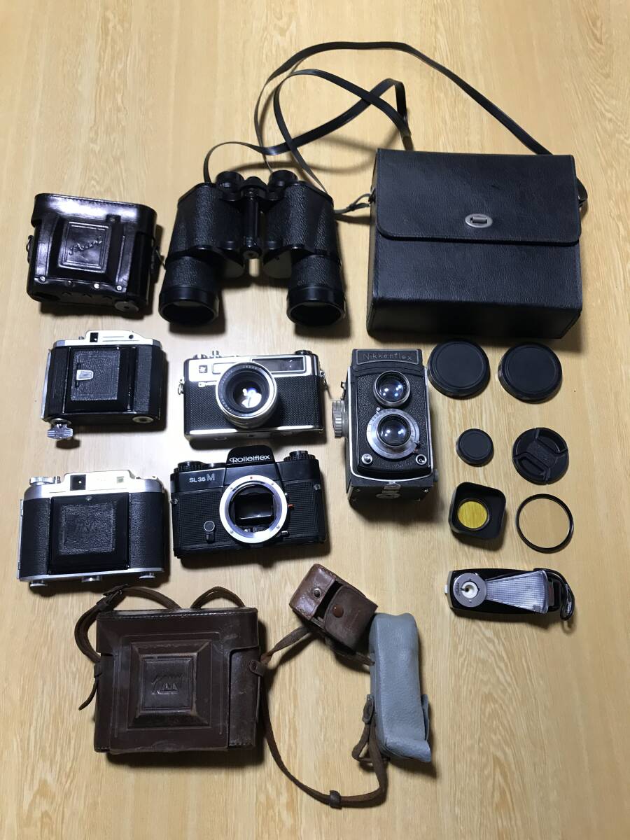 ★Yashica Electro 35/ Rolleiflex SL35M 一眼レフ/ Pearl II Wester S-2 蛇腹/Nikkenflex 二眼レフ カメラ/Venus coated双眼鏡 等★#174