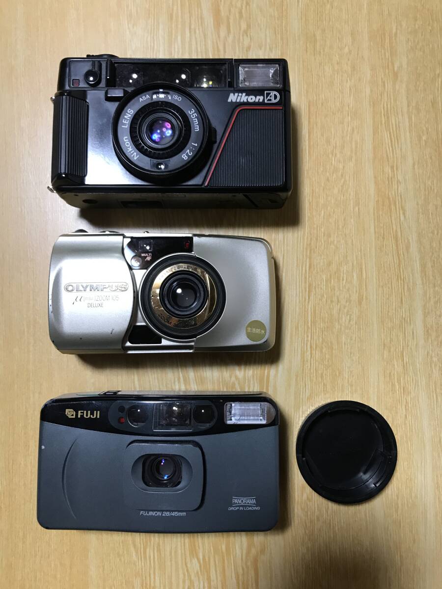 ★Nikon ニコン L35AD/ Olympus オリンパス mju Zoom 105 Deluxe/ Fuji フジ Cardia Travel Mini II Dual-P Compact Film Camera ★#180