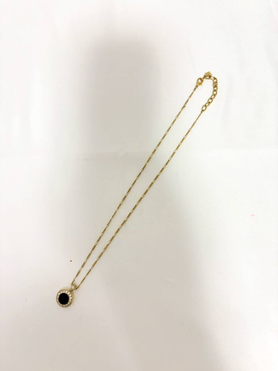H2683*0.2　NINA RICCI　ニナリッチ　ネックレス　ラインストーン　ゴールドカラー　ペンダント　アクセサリー　レディース