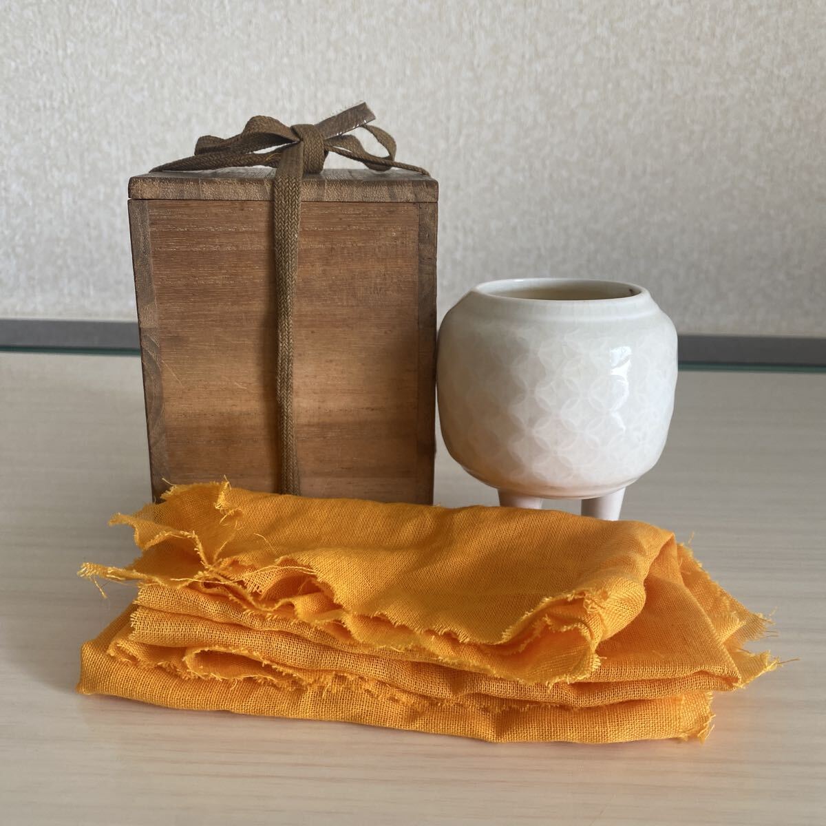 初代　松本佩山　白高麗　香炉　香爐　希少　珍品　骨董品　古美術品　茶道具　香道具　作家　共箱　白磁【51】