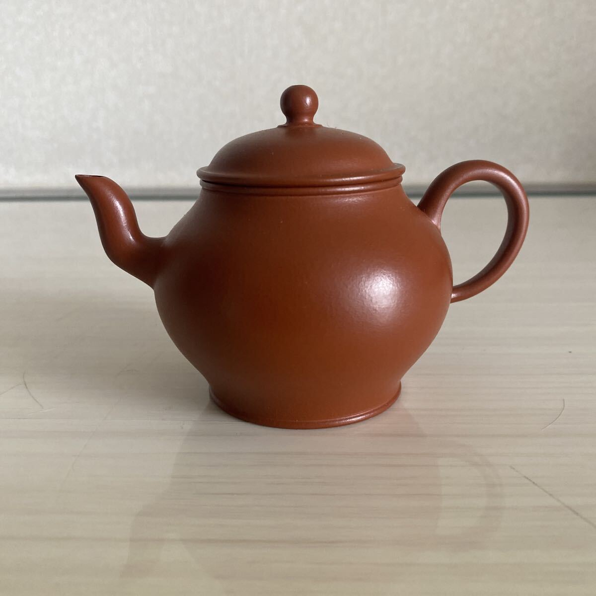 中国古美術 朱泥 急須 二水中分白鷺洲孟臣 茶道具 煎茶 宜興 骨董品 古美術品 時代 唐物 中国古玩 横11.5cm 高さ7.8cm【520】