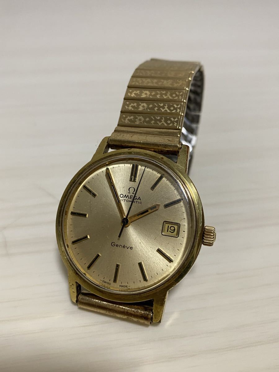 OMEGA オメガ ゴールド デイト Geneve ジュネーブ コンステレーション 稼働品 メンズ腕時計 腕時計 ブランド【59】
