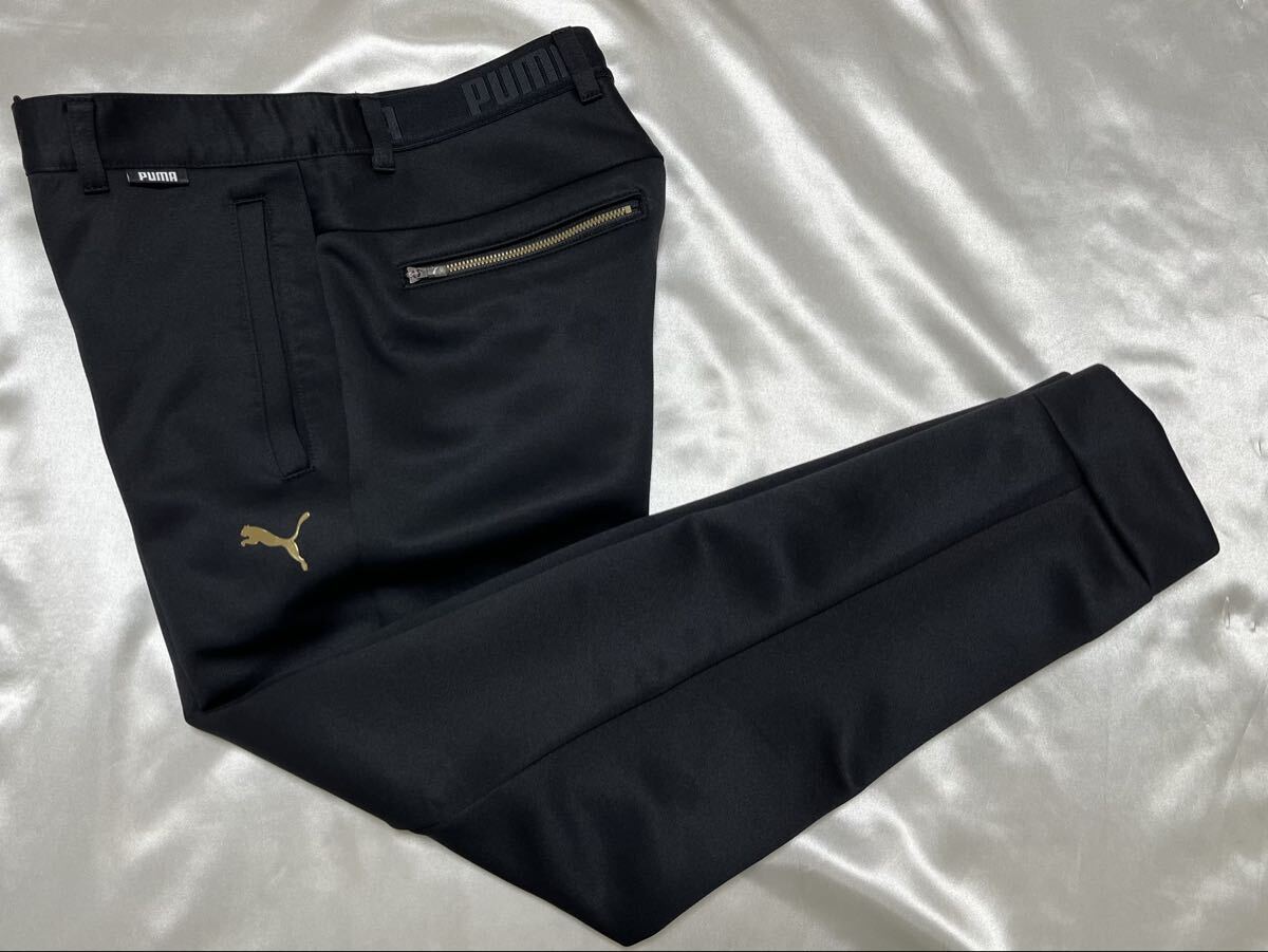 美品 プーマ ゴルフ PUMA GOLF ゴルフパンツ ジョガーパンツ ダンボールニット ブラック S