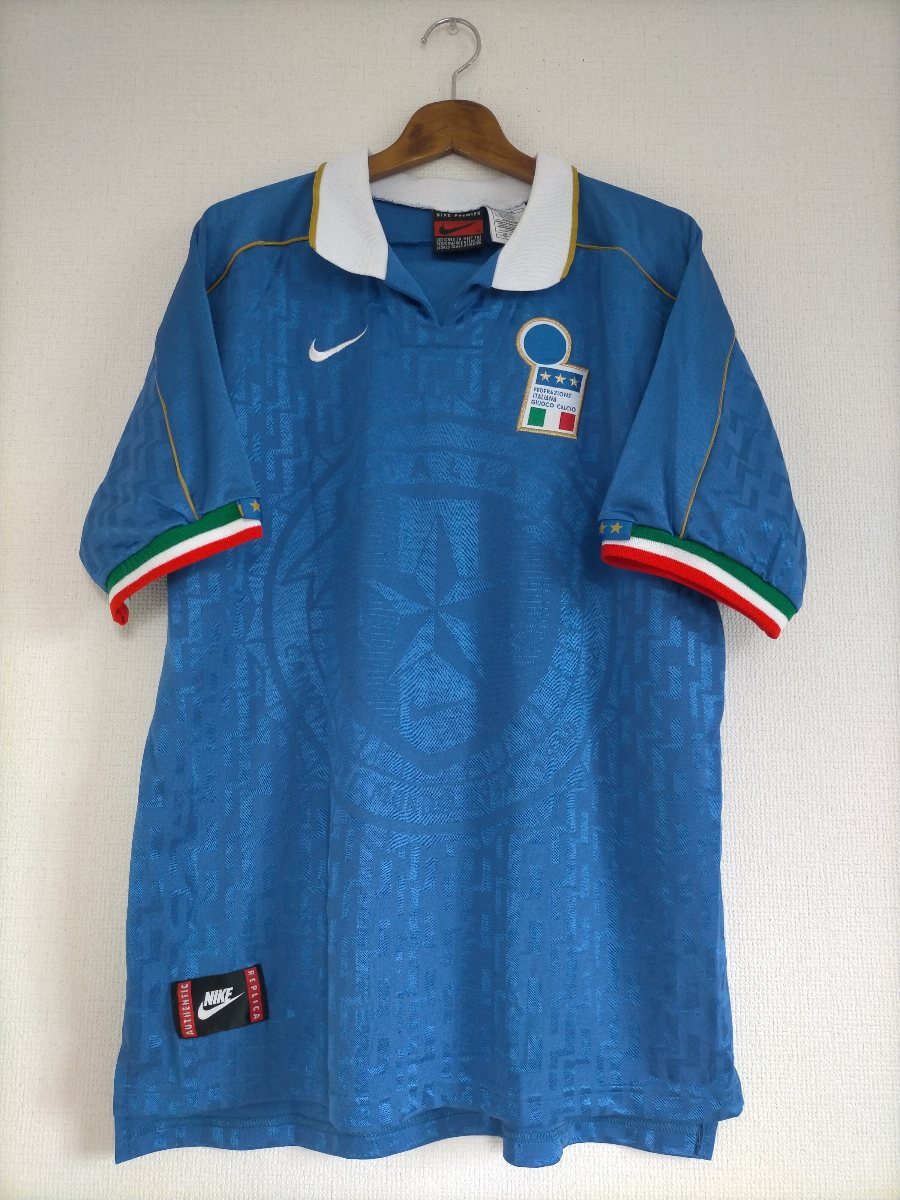 90s ビンテージ 95-96 UK 英国製 NIKE ナイキ 95年イタリア代表 ユニフォーム ホーム #19 キエーザ size-XL