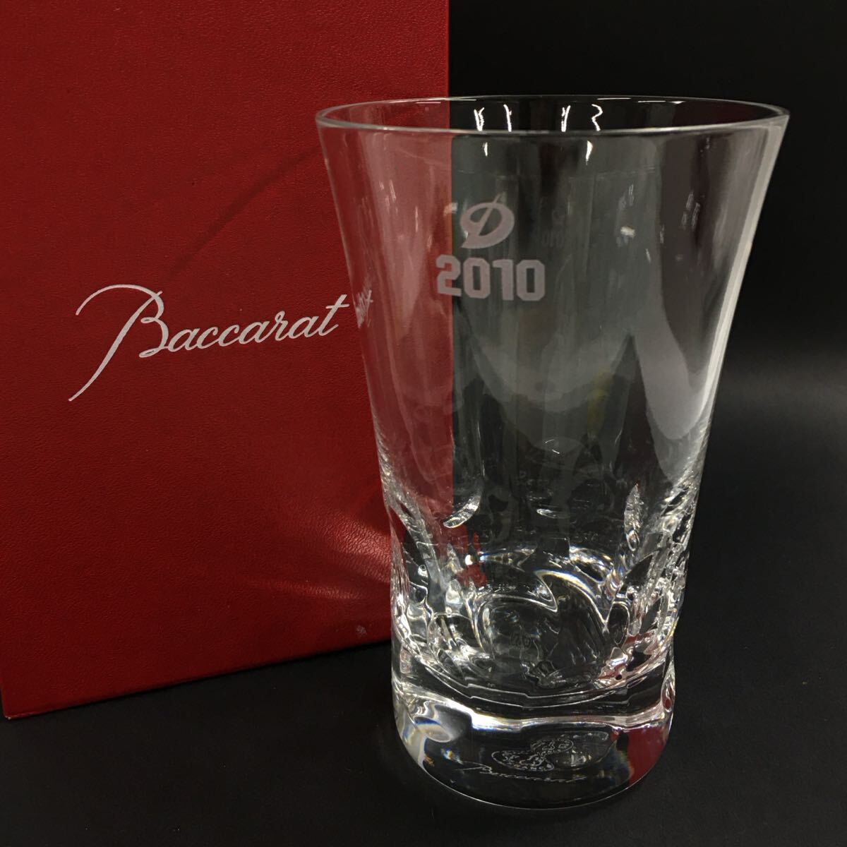 ★G05224 【未使用保管品】Baccarat バカラ ドラゴンズ 2010年記念 タンブラー グラス 箱付