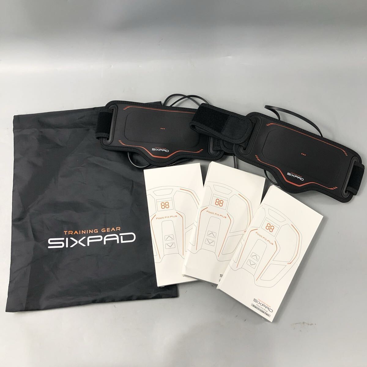 ★G05135 シックスパッド SIXPAD フットフィットプラス専用 ももベルト 左右セット 高電導エレクトロードパッド 3箱付き 動作未確認