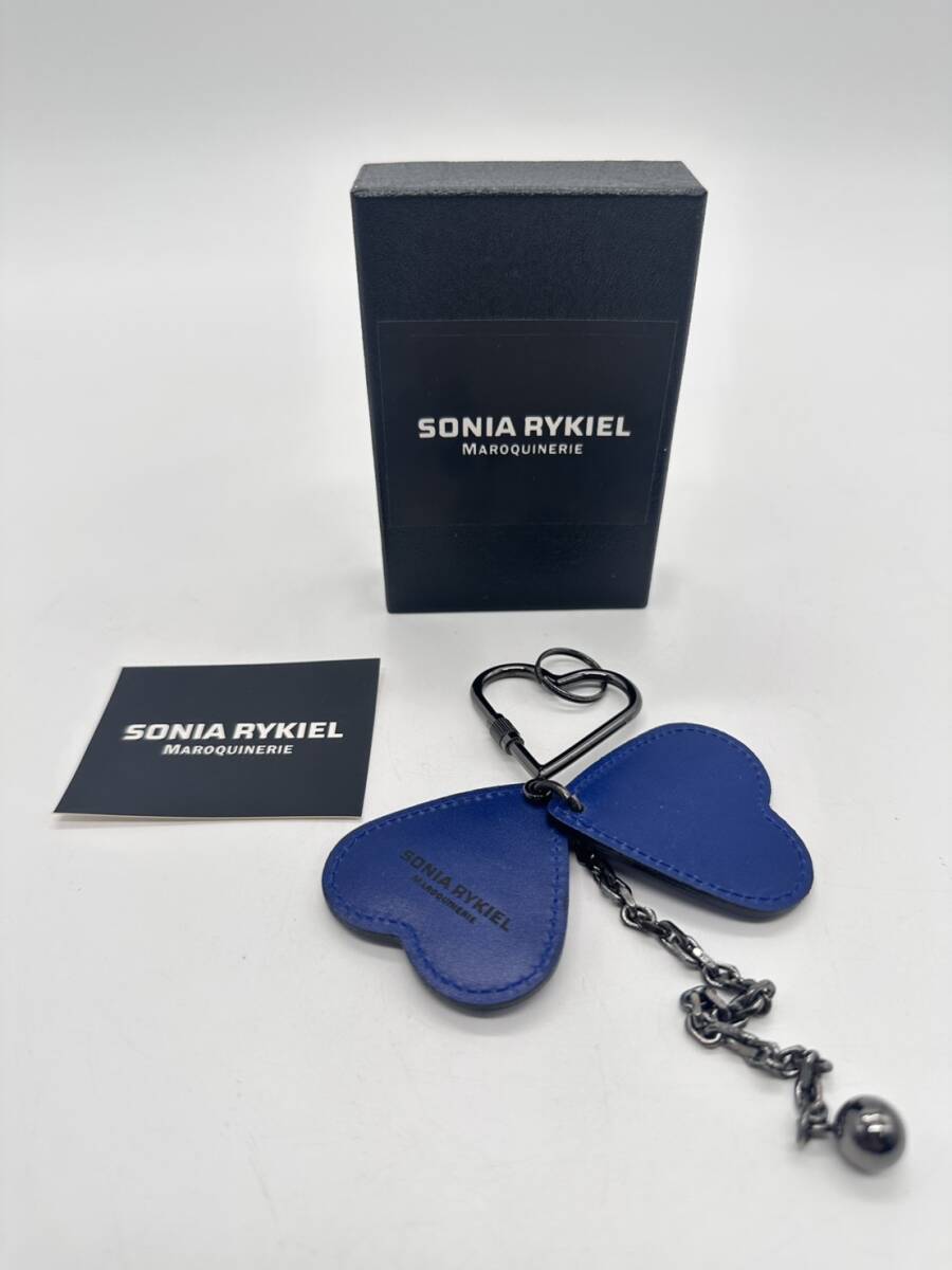 A17433 SONIA RYKIEL ソニアリキエル ハート チャーム キーホルダー ブルー