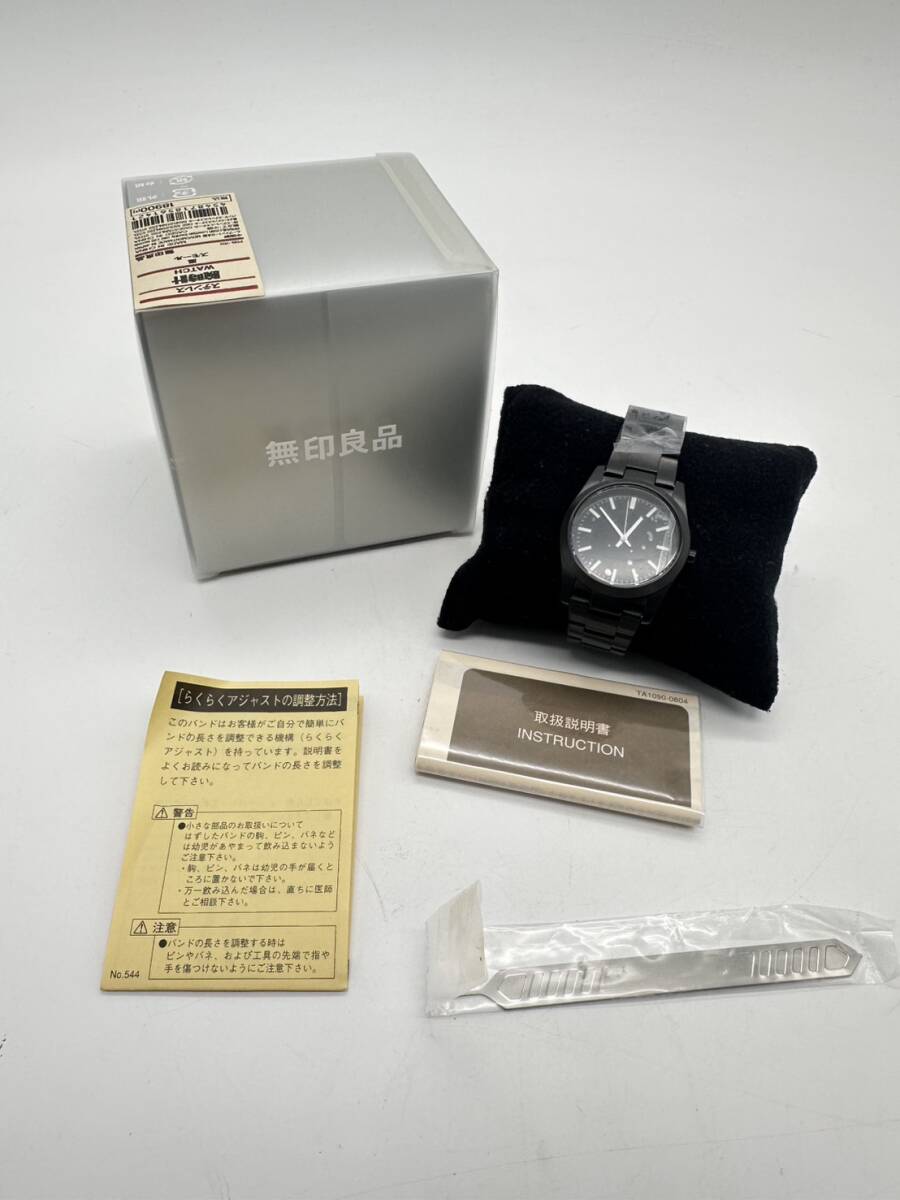 B15647 無印良品　ステンレス　腕時計　黒　スモール FOS-701