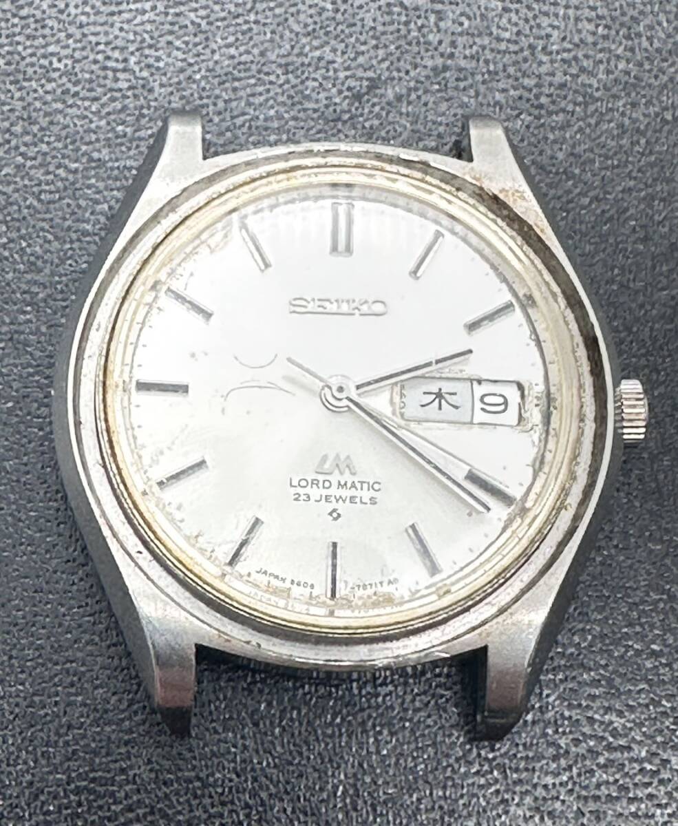 B15493 SEIKO セイコー LORD MATIC ロードマチック 5606-7070 銀 シルバー Silver 3針 ラウンド ステンレス 日常生活防水 Automatic 腕時計