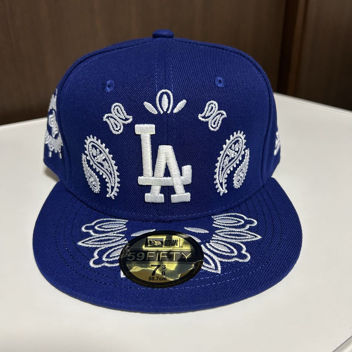 NEW ERA 59FIFTY LA ドジャース キャップ 7 3/8 58.7cm ブルー ペイズリー ロサンゼルス ドジャース 大谷翔平 ブルー