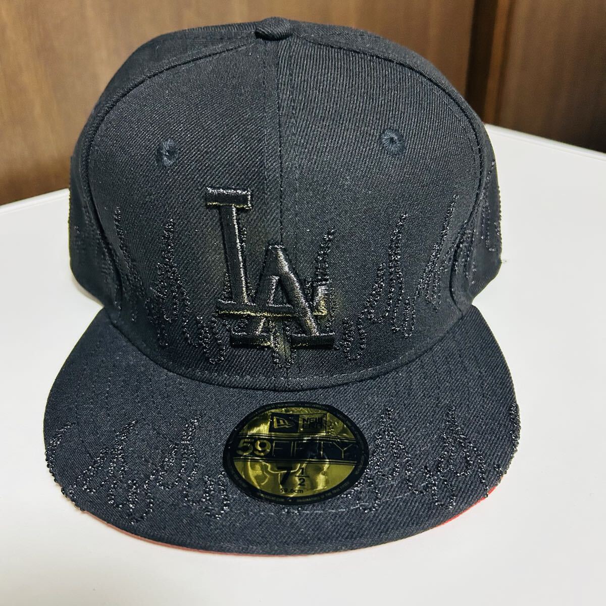 NEW ERA 59FIFTY LA ドジャース キャップ ブラック フレイム ロサンゼルス ドジャース 大谷翔平 黒 ブラック ニューエラ