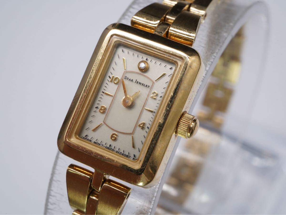 【241】STAR jewelry スタージュエリー ダイヤモンド G920-S124587 KA 腕時計 長さ約17cm 動作未確認 アクセサリー TIA