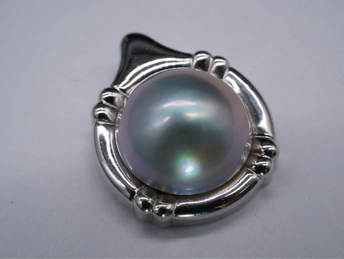 【197】 TASAKI 田崎真珠 タサキ マベパール S刻印 ペンダントトップ ネックレストップ アクセサリー TIA