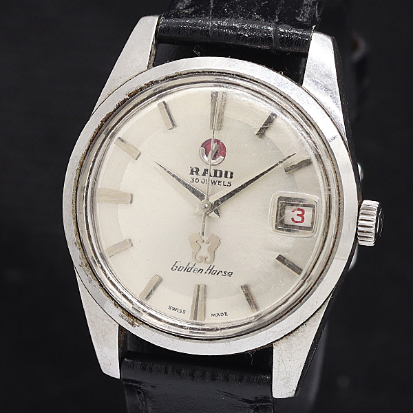 1円 稼働 ラドー ゴールデンホース 11675/1 SS AT/自動巻 シルバー文字盤 メンズ腕時計 9274100 5APT KMT
