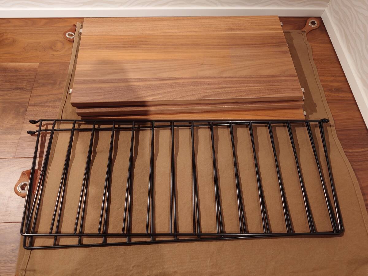 String System スウェーデン製 シェルフ 棚板 58×30cm (3枚セット) ウォルナット