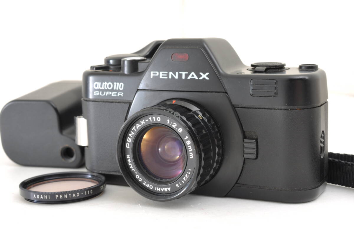 [KAI52]ペンタックス ワンテン PENTAX auto110 SUPER 一眼レフフィルムカメラ レンズ 18mm f/2.8