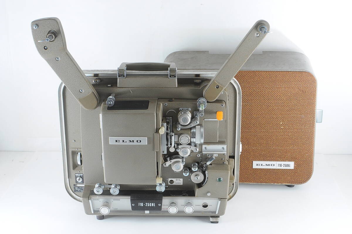 [TAC09]ELMO F16-250HL 16mm映写機 エルモ 現状品 当時物 16ミリフィルム映写機