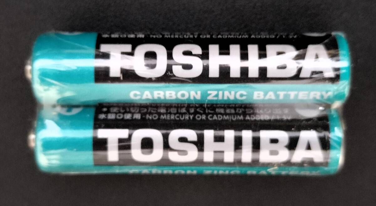 シュリンク未開封 東芝 単四乾電池 マンガン CARBON ZINC BATTERY 2本 生産終了品