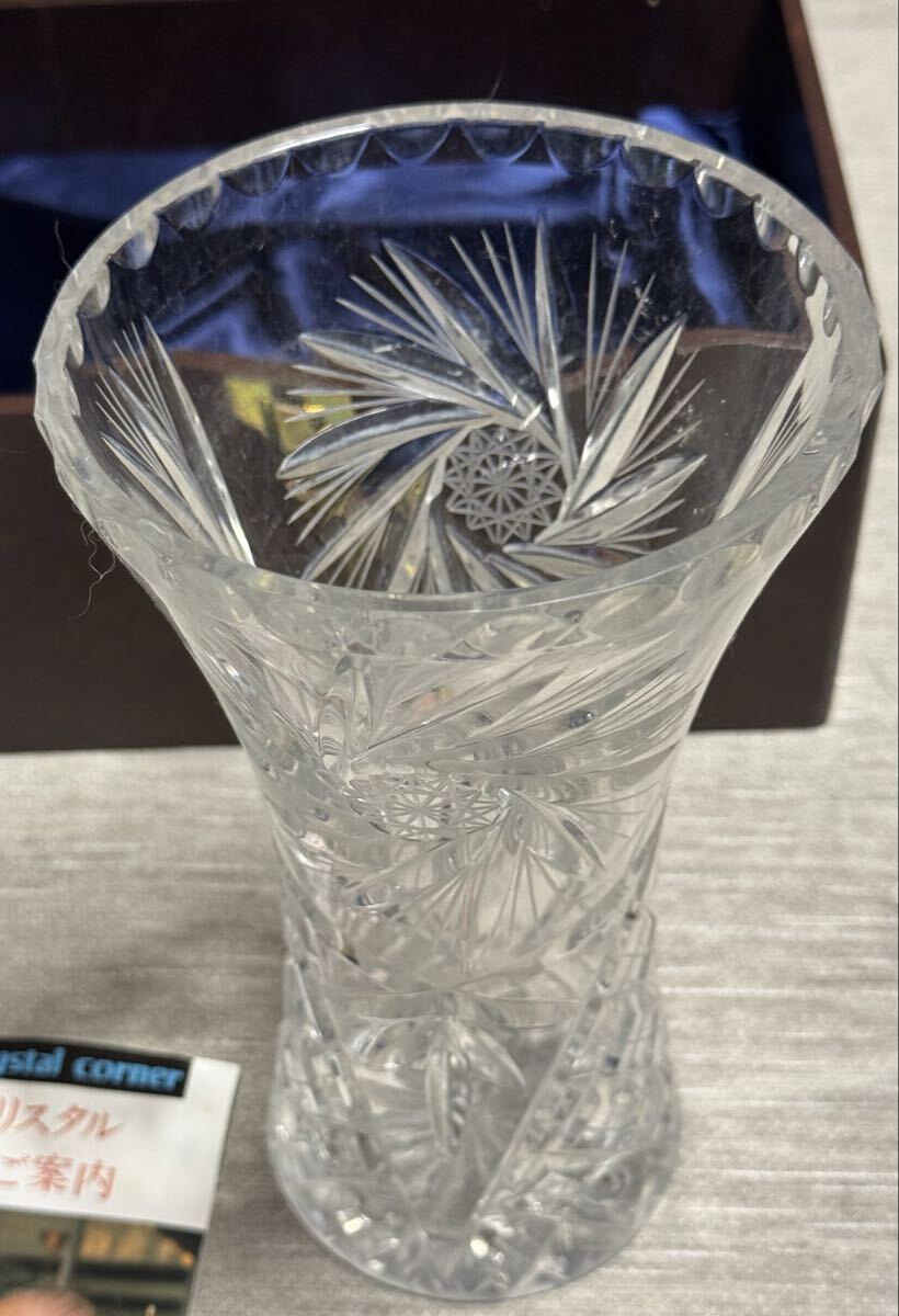クリスタルガラス 花瓶 フラワーベース 花器 インテリア BOHEMIA クリスタル ボヘミア クリスタルガラス