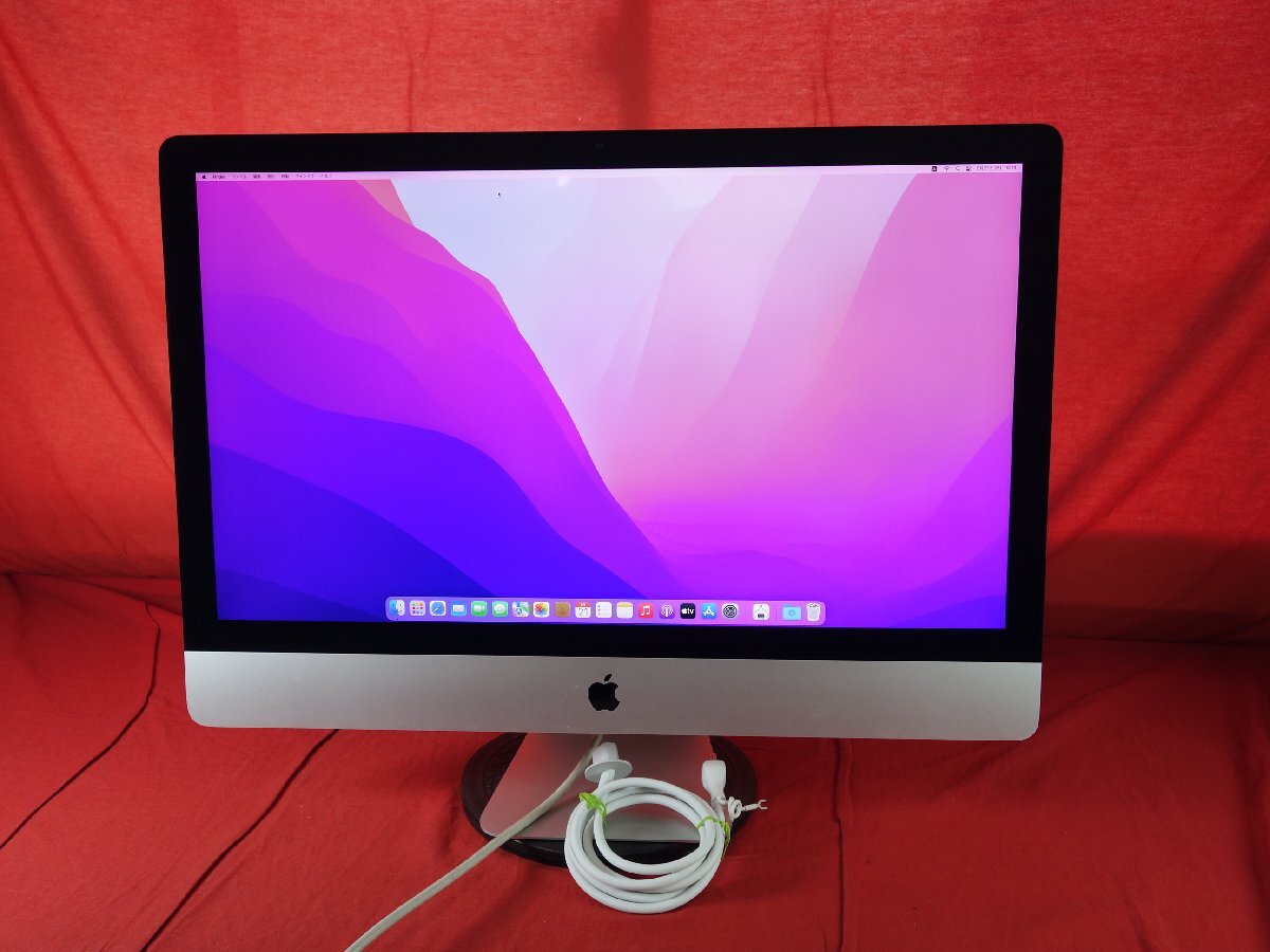 Apple iMac (Retina 5K,27-inch,Late 2015) A1419 【Mac OS Monterey】 Core i5/メモリ24GB/HDD1TB　訳あり中古 【10日間保証】 H260521-29
