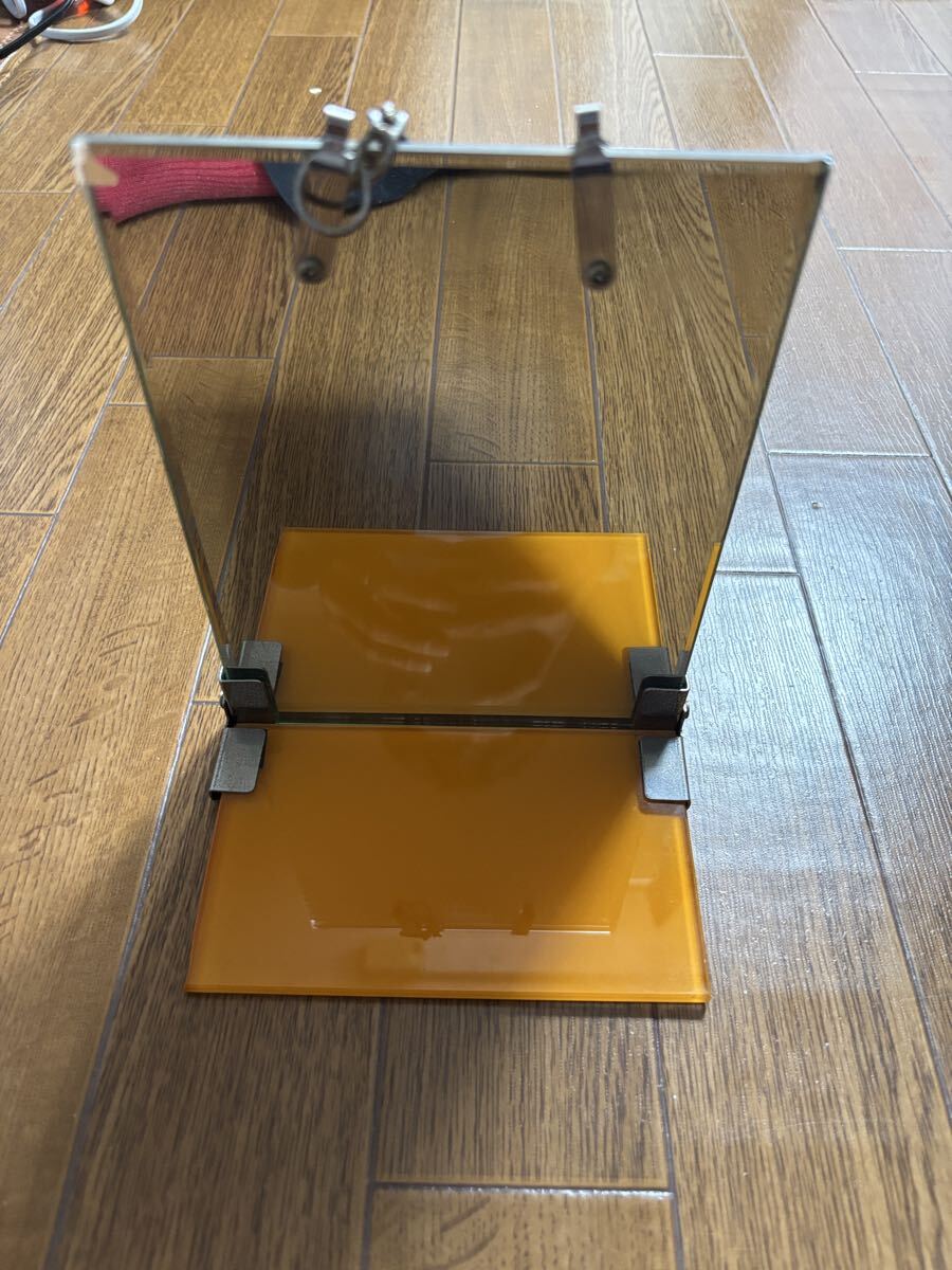 鏡 ミラー 昭和 当時物 レトロ 15cm 10cm 9cm小物置き付き
