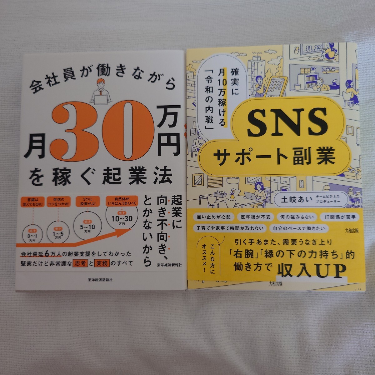 【2冊セット】会社員向け 副業・起業ノウハウ本 月10万〜30万稼ぐ働き方